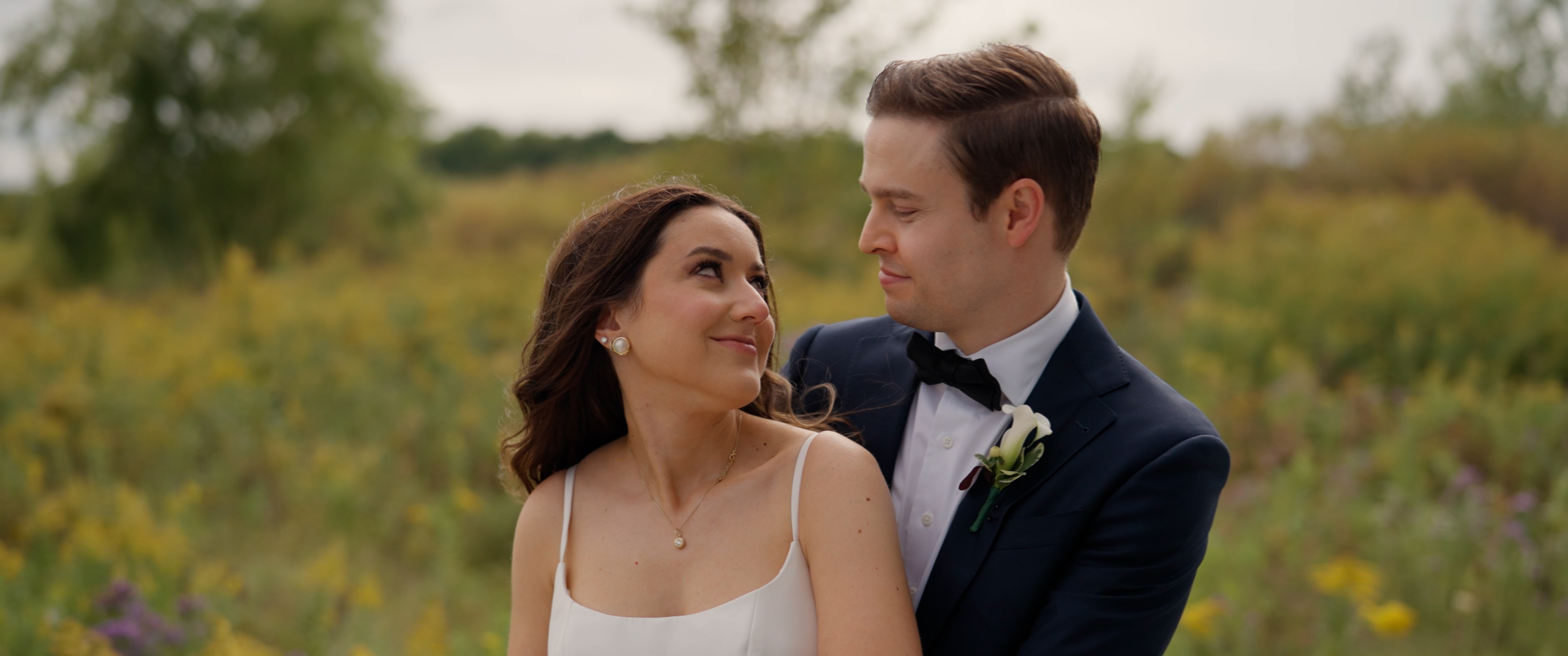 Intimate couple portrait in warm light